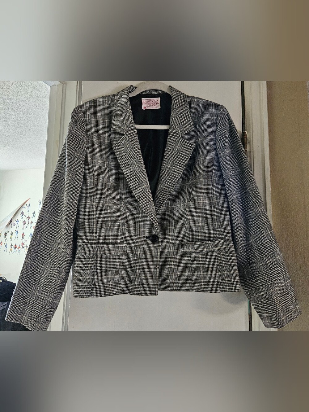 Vintage Pendleton Petite 12 Virgin Wool Plaid Blazer Made in USA